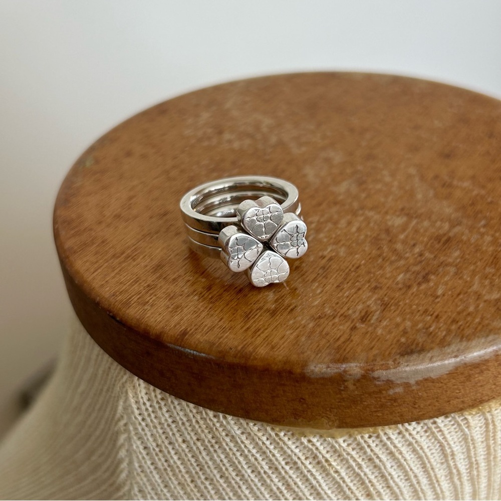 Folli Follie Nesting Heart Silver Rings